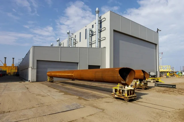 Grote stalen buizen.