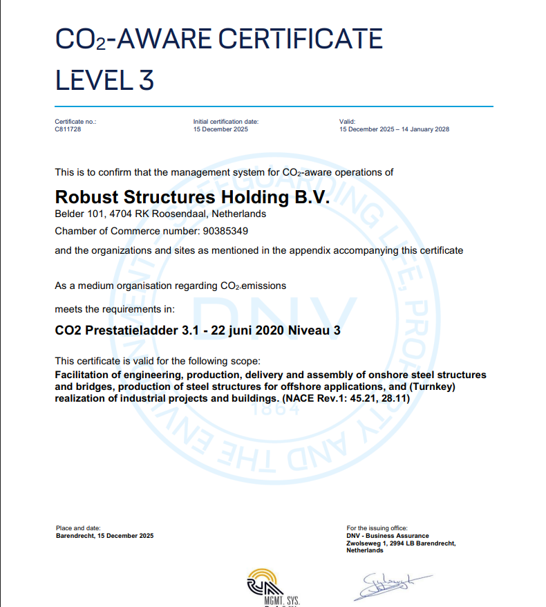 CO2-aware certificate